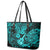 Hawaii Ukulele Leather Tote Bag Polynesian Pattern Turquoise Version LT01 - Polynesian Pride