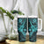 Hawaii Ukulele Tumbler With Handle Polynesian Pattern Turquoise Version