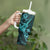 Hawaii Ukulele Tumbler With Handle Polynesian Pattern Turquoise Version