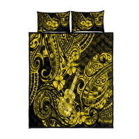 Hawaii Ukulele Quilt Bed Set Polynesian Pattern Yellow Version LT01 Yellow - Polynesian Pride