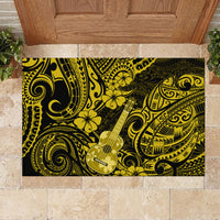 Hawaii Ukulele Rubber Doormat Polynesian Pattern Yellow Version LT01 - Polynesian Pride