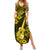 Hawaii Ukulele Summer Maxi Dress Polynesian Pattern Yellow Version LT01 Women Yellow - Polynesian Pride