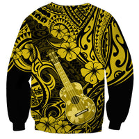 Hawaii Ukulele Sweatshirt Polynesian Pattern Yellow Version LT01 - Polynesian Pride