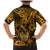 Hawaii Fish Hook Family Matching Mermaid Dress and Hawaiian Shirt Polynesian Pattern Gold Version LT01 - Polynesian Pride