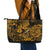 Hawaii Fish Hook Leather Tote Bag Polynesian Pattern Gold Version LT01 - Polynesian Pride