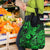 Hawaii Fish Hook Grocery Bag Polynesian Pattern Green Version