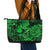 Hawaii Fish Hook Leather Tote Bag Polynesian Pattern Green Version LT01 - Polynesian Pride