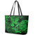 Hawaii Fish Hook Leather Tote Bag Polynesian Pattern Green Version LT01 - Polynesian Pride