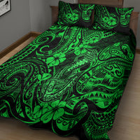 Hawaii Fish Hook Quilt Bed Set Polynesian Pattern Green Version LT01 - Polynesian Pride