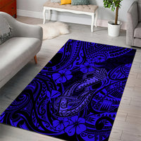Hawaii Fish Hook Area Rug Polynesian Pattern Navy Blue Version LT01 - Polynesian Pride
