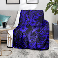 Hawaii Fish Hook Blanket Polynesian Pattern Navy Blue Version LT01 - Polynesian Pride