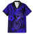 Hawaii Fish Hook Family Matching Short Sleeve Bodycon Dress and Hawaiian Shirt Polynesian Pattern Navy Blue Version LT01 Dad's Shirt - Short Sleeve Blue - Polynesian Pride