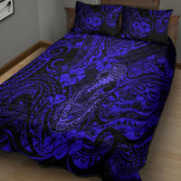 Hawaii Fish Hook Quilt Bed Set Polynesian Pattern Navy Blue Version LT01 - Polynesian Pride