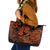 Hawaii Fish Hook Leather Tote Bag Polynesian Pattern Orange Version LT01