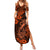 Hawaii Fish Hook Summer Maxi Dress Polynesian Pattern Orange Version LT01 Women Orange - Polynesian Pride