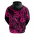 Hawaii Fish Hook Hoodie Hibiscus Hawaii Tribal Tattoo Pink Version LT01 - Polynesian Pride