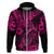 Hawaii Fish Hook Hoodie Hibiscus Hawaii Tribal Tattoo Pink Version LT01 Zip Hoodie Pink - Polynesian Pride