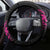 Hawaii Fish Hook Steering Wheel Cover Hibiscus Hawaii Tribal Tattoo Pink Version