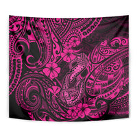 Hawaii Fish Hook Tapestry Hibiscus Hawaii Tribal Tattoo Pink Version LT01 - Polynesian Pride