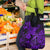 Hawaii Fish Hook Grocery Bag Hibiscus Hawaii Tribal Tattoo Purple Version