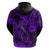 Hawaii Fish Hook Hoodie Hibiscus Hawaii Tribal Tattoo Purple Version LT01 - Polynesian Pride