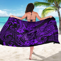 Hawaii Fish Hook Sarong Hibiscus Hawaii Tribal Tattoo Purple Version LT01 - Polynesian Pride