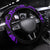 Hawaii Fish Hook Steering Wheel Cover Hibiscus Hawaii Tribal Tattoo Purple Version