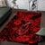 Hawaii Fish Hook Area Rug Hibiscus Hawaii Tribal Tattoo Red Version LT01 Red - Polynesian Pride