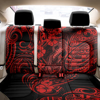 Hawaii Fish Hook Back Car Seat Cover Hibiscus Hawaii Tribal Tattoo Red Version