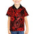 Hawaii Fish Hook Family Matching Off Shoulder Short Dress and Hawaiian Shirt Hibiscus Hawaii Tribal Tattoo Red Version LT01 Son's Shirt Red - Polynesian Pride