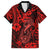 Hawaii Fish Hook Hawaiian Shirt Hibiscus Hawaii Tribal Tattoo Red Version LT01 Red - Polynesian Pride