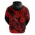 Hawaii Fish Hook Hoodie Hibiscus Hawaii Tribal Tattoo Red Version LT01 - Polynesian Pride