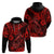 Hawaii Fish Hook Hoodie Hibiscus Hawaii Tribal Tattoo Red Version LT01 - Polynesian Pride