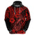 Hawaii Fish Hook Hoodie Hibiscus Hawaii Tribal Tattoo Red Version LT01 - Polynesian Pride