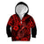 Hawaii Fish Hook Kid Hoodie Hibiscus Hawaii Tribal Tattoo Red Version LT01 - Polynesian Pride
