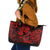 Hawaii Fish Hook Leather Tote Bag Hibiscus Hawaii Tribal Tattoo Red Version LT01 Red - Polynesian Pride