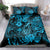 Hawaii Fish Hook Bedding Set Hibiscus Hawaii Tribal Tattoo Sky Blue Version LT01 - Polynesian Pride