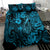 Hawaii Fish Hook Bedding Set Hibiscus Hawaii Tribal Tattoo Sky Blue Version LT01 - Polynesian Pride