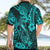 Hawaii Fish Hook Hawaiian Shirt Hibiscus Hawaii Tribal Tattoo Turquoise Version LT01 - Polynesian Pride