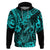 Hawaii Fish Hook Hoodie Hibiscus Hawaii Tribal Tattoo Turquoise Version LT01 Pullover Hoodie Turquoise - Polynesian Pride