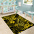 Hawaii Fish Hook Area Rug Hibiscus Hawaii Tribal Tattoo Yellow Version LT01 - Polynesian Pride