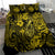 Hawaii Fish Hook Bedding Set Hibiscus Hawaii Tribal Tattoo Yellow Version LT01 - Polynesian Pride