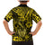 Hawaii Fish Hook Family Matching Mermaid Dress and Hawaiian Shirt Hibiscus Hawaii Tribal Tattoo Yellow Version LT01 - Polynesian Pride
