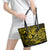 Hawaii Fish Hook Leather Tote Bag Hibiscus Hawaii Tribal Tattoo Yellow Version LT01 - Polynesian Pride