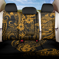 Hawaii King Kamehameha Back Car Seat Cover Polynesian Pattern Gold Version
