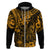 Hawaii King Kamehameha Hoodie Polynesian Pattern Gold Version LT01 Zip Hoodie Gold - Polynesian Pride