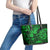 Hawaii King Kamehameha Leather Tote Bag Polynesian Pattern Green Version LT01 - Polynesian Pride