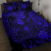 Hawaii King Kamehameha Quilt Bed Set Polynesian Pattern Navy Blue Version LT01 - Polynesian Pride