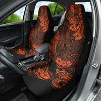 Hawaii King Kamehameha Car Seat Cover Polynesian Pattern Orange Version LT01 - Polynesian Pride