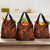 Hawaii King Kamehameha Grocery Bag Polynesian Pattern Orange Version